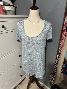 Victoria's Secret Light Blue Scoop Neck Short Sleeve Tunic